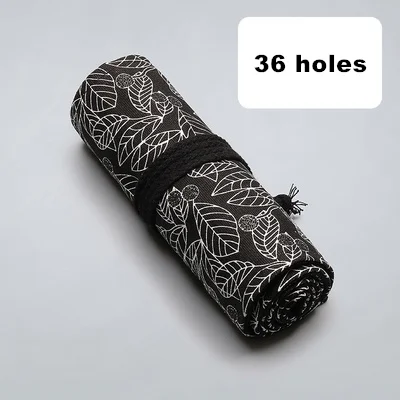 C 36 Holes 36/48/72 Карандаш Чехол школьные товары для рукоделия ручка сумки отверстий рулон мешок карандаша штрафы Прохладный канцелярские black rose лист Обёрточная бумага подарки - Цвет: C 36 Holes