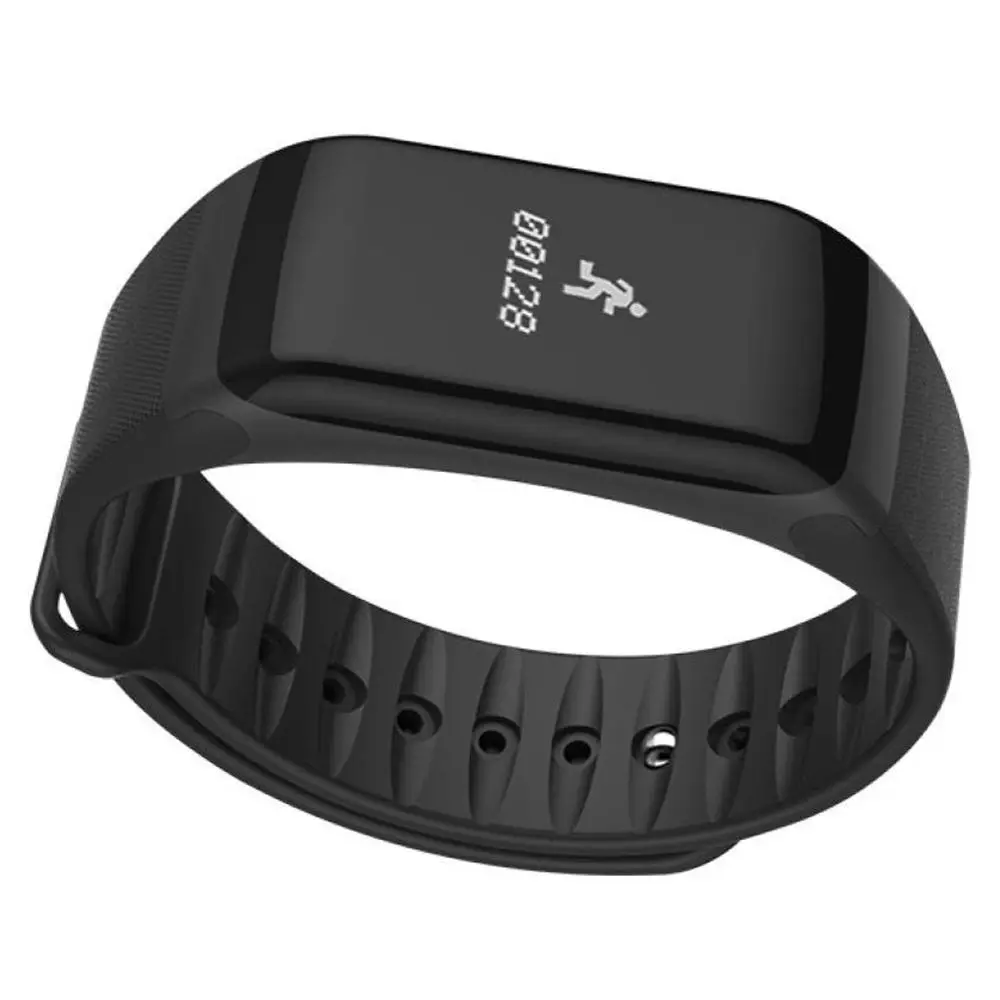 Black PC+TPU F1 Bluetooth 4.0 Smart Watch Sports Pedometer Heart Rate Monitor Call Reminders Blood Oxygen Fatigue Monitoring | Электроника