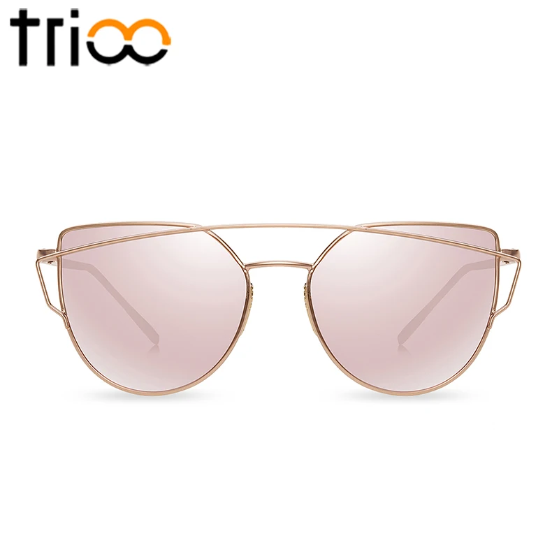 Солнечные очки TRIOO женские поляризационные зеркальные аксессуары кошачий глаз в