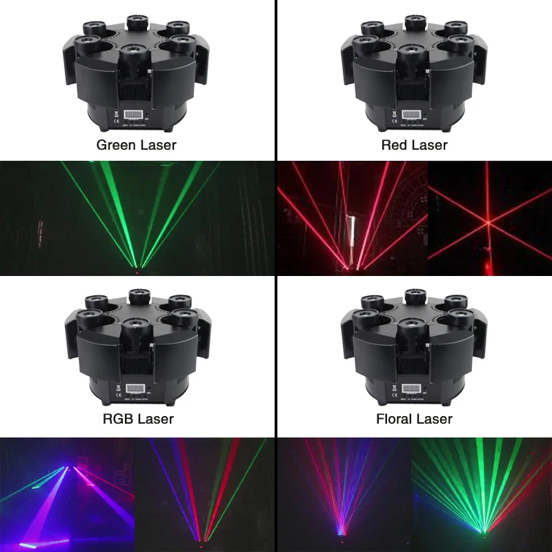 Новая модель полноцветных 6 головок умный луч лазерный движущийся головной свет