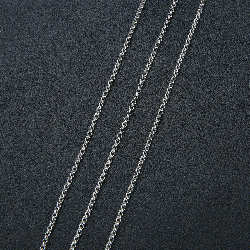 5m/lot Stainless Steel Rolo Link Necklace Chain Bulk 2mm 2.5mm Metal Chains Bracelet Necklace For Jewelry Making Accessories