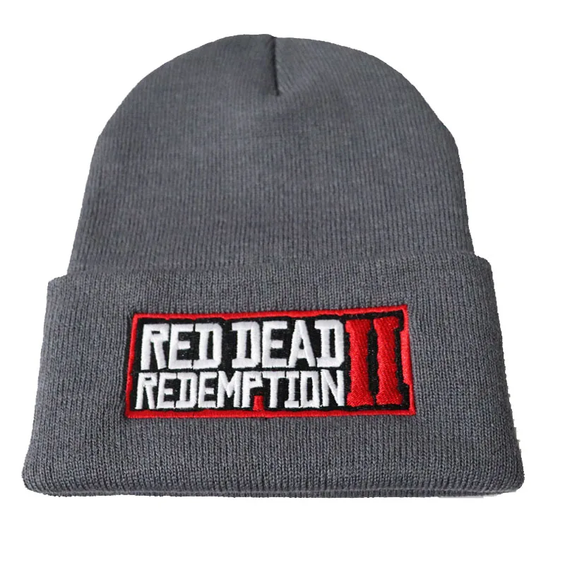 Новинка 2019 красные акриловые Повседневные шапки Death 2 для мужчин и женщин вязаная