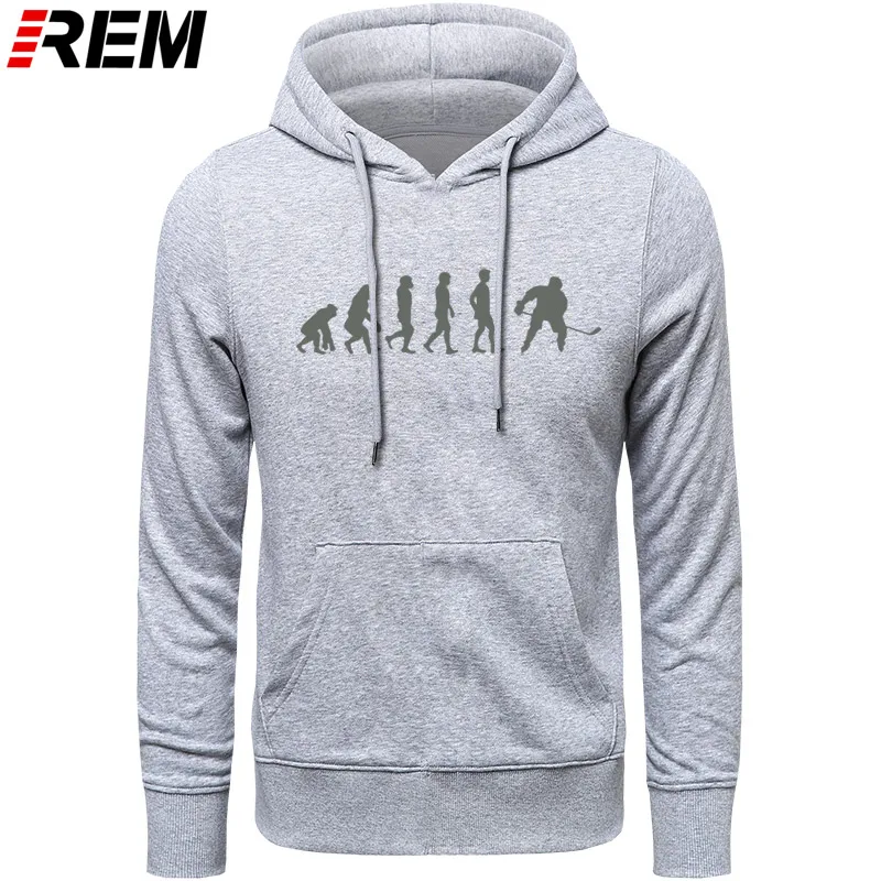 GRAY GRAY REN Evolution Hockeyer, мужские бутиковые повседневные популярные мужские топы из хлопка,, модные брендовые толстовки с круглым вырезом, толстовки - Цвет: GRAY GRAY