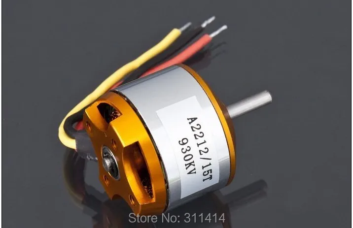 Бесщеточный мотор XXD A2212 930KV с внешним ротором 15T для радиоуправляемого самолета KK
