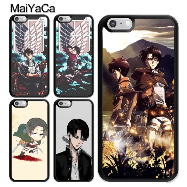 Мобильный телефон MaiYaCa Levi Attack on Titan Shingeki no Kyojin для iPhone 4 SE 5C 5S 6S 7 8 Plus X XR XS MAX черный