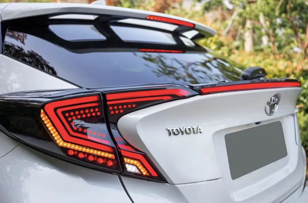 Автомобильные аксессуары, для TOYOTA CHR задний бампер светодиодный свет, chr задний фонарь+ спойлер лампа, chr бампер лампа Горячая Распродажа