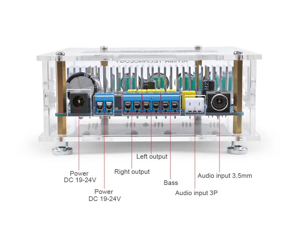 AIYIMA TPA3116 сабвуфер Bluetooth усилитель цифровая аудио Плата 2,1 канал Bluetooth 4,2 усилитель мощности плата 50Wx2+ 100 вт DIY