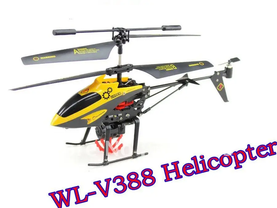 WL V388 3.5ch 3D Инфракрасный Радиоуправляемый вертолет со встроенным металлическим
