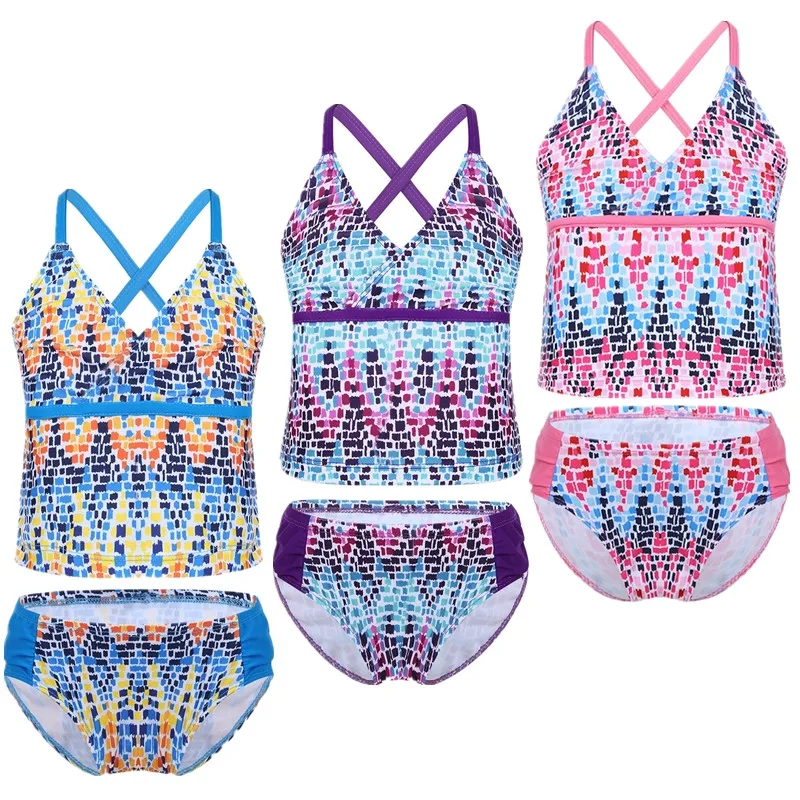 Детский купальник танкини из двух предметов для подростков детский с