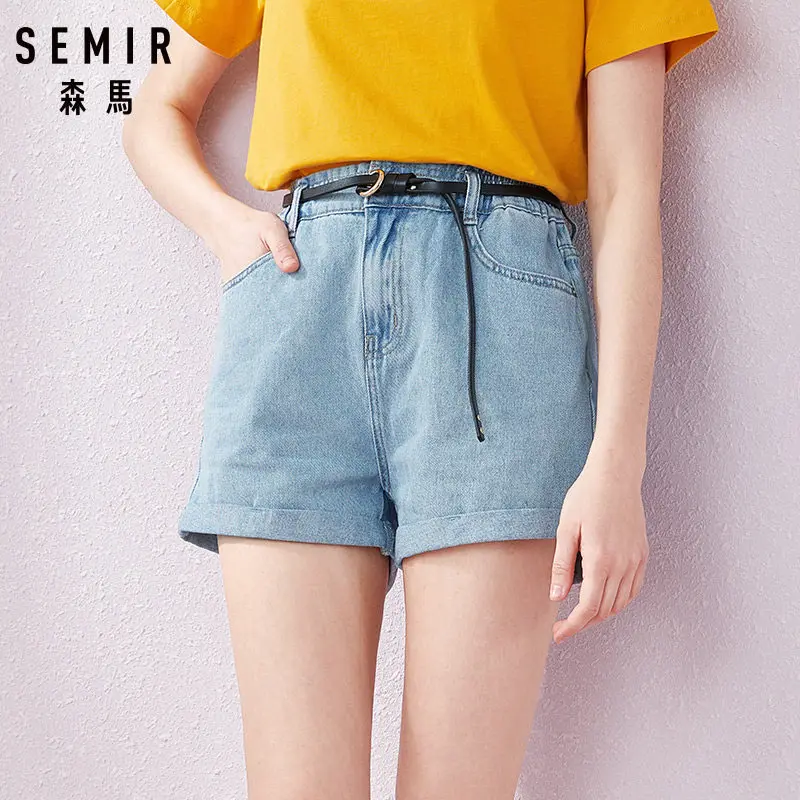 Шорты SEMIR женские джинсовые в стиле ретро шикарные модные свободные короткие
