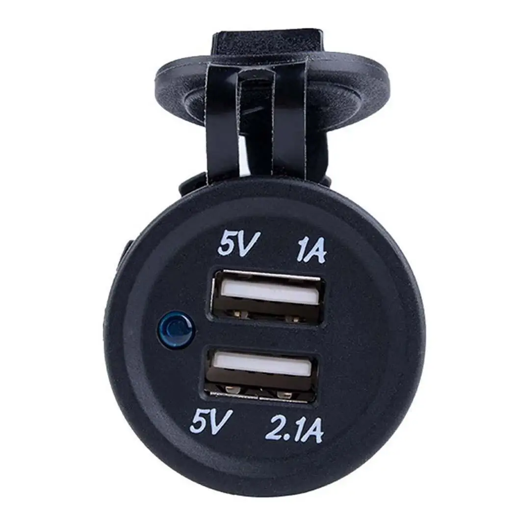 Автомобильный прикуриватель 12 В до DC12 24V синий свет 1A/2.1A 5 USB зарядное устройство