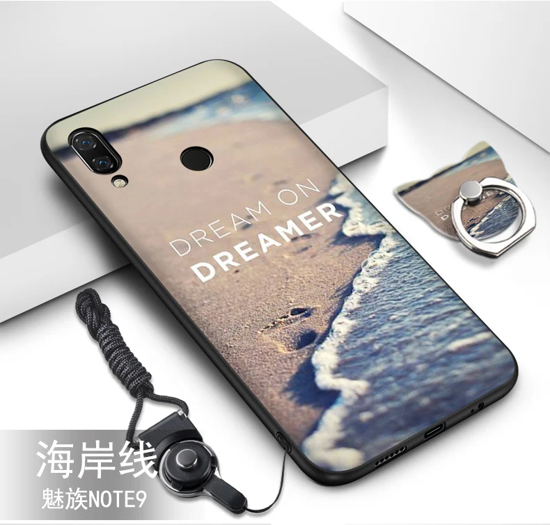 Meizu note 9 чехол силиконовые Роскошные симпатичные из мягкого ТПУ + ремешок с узором