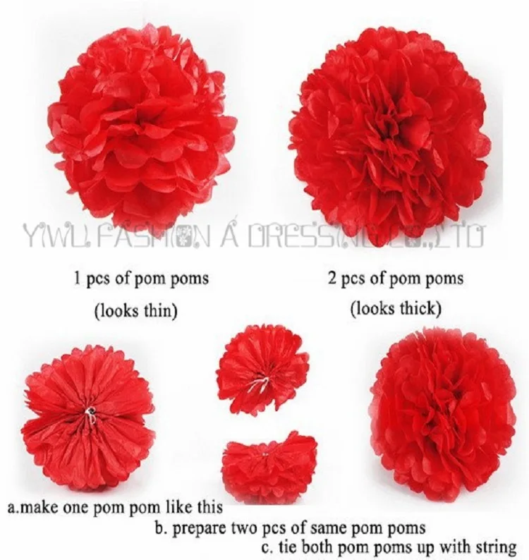29 Colors avilable!! Giant paper pompoms violet party decoration 18inch(45cm) 20piece/lot tissue flower ball garlands | Дом и сад