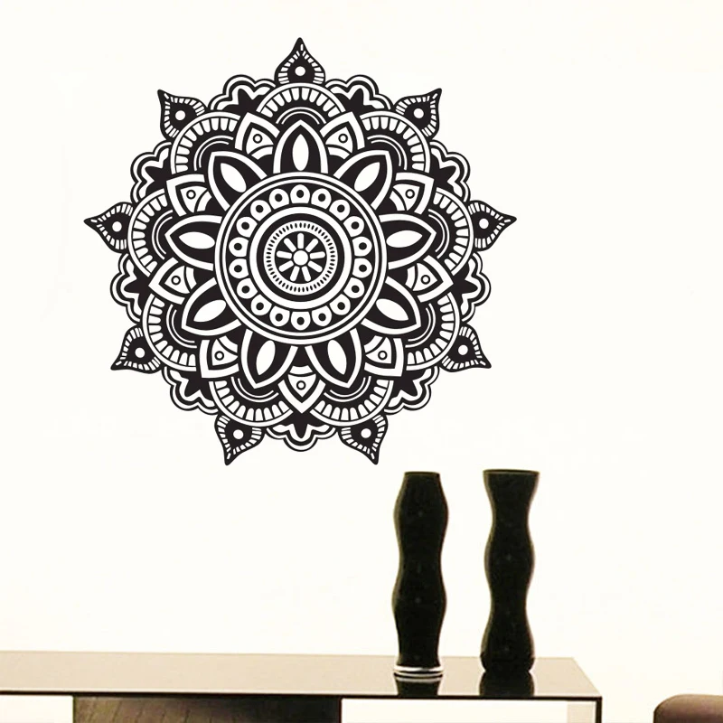 

ZOOYOO Mandala Indian Pattern Wall Sticker PVC Self Adhesive Home Decor Hot Sale Waterproof Flower Wall Decals