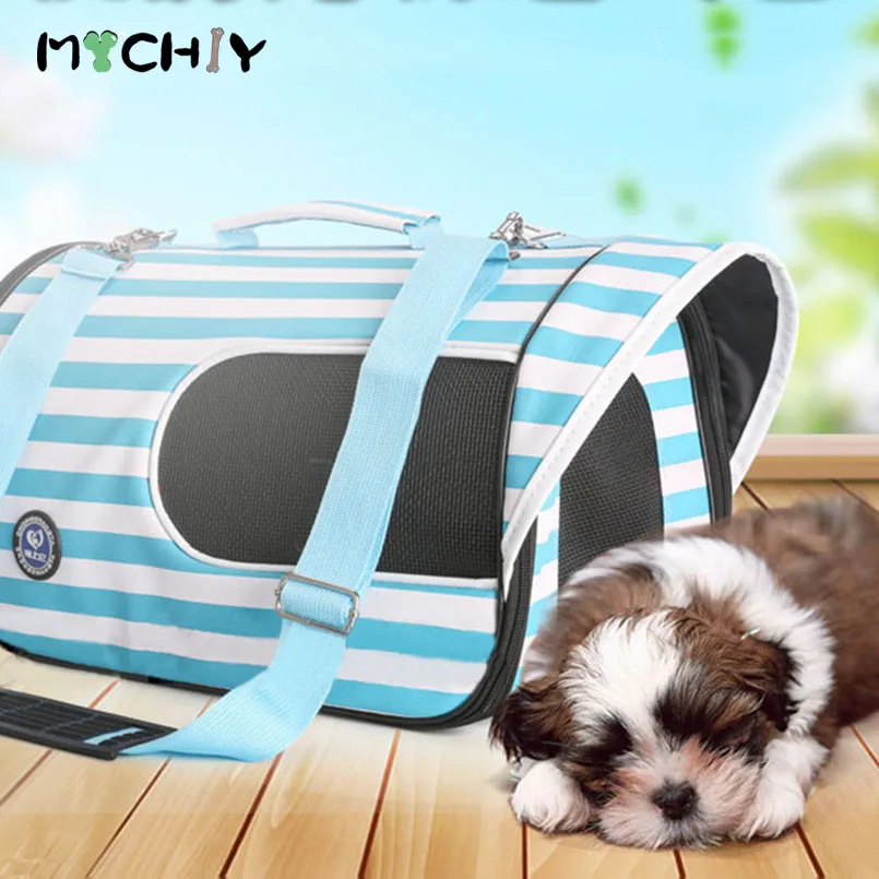 Pet Carrier Рюкзак сетки полосатый открытый товары для путешествий дышащая плечевая