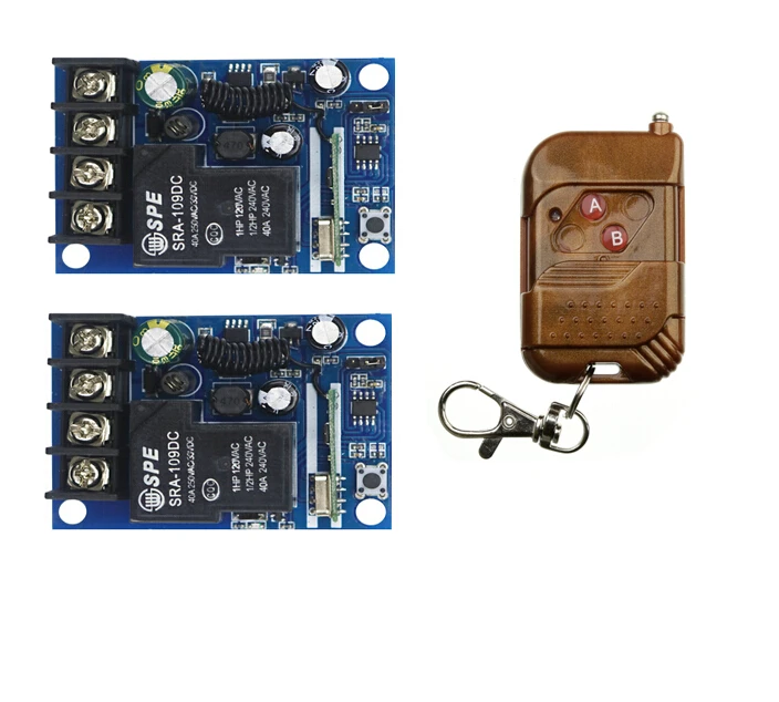 DC 12V 24V 36V 48V 8A 1 CH RF беспроводной пульт дистанционного управления 2 * приемник и