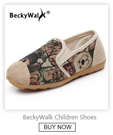 BeckyWalk/осень обувь для детей мальчиков и девочек Лоферы китайский Национальный стиль Тканевая обувь детей Противоскользящие кроссовки CSH671