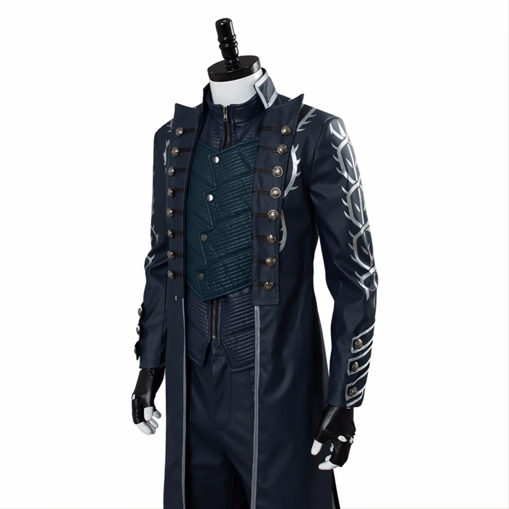 DMC 5 вержиль Косплей Костюм DMC может крик вержиль куртка пальто полный комплект жилет брюки наряд Взрослый Хэллоуин костюм для мужчин и женщин