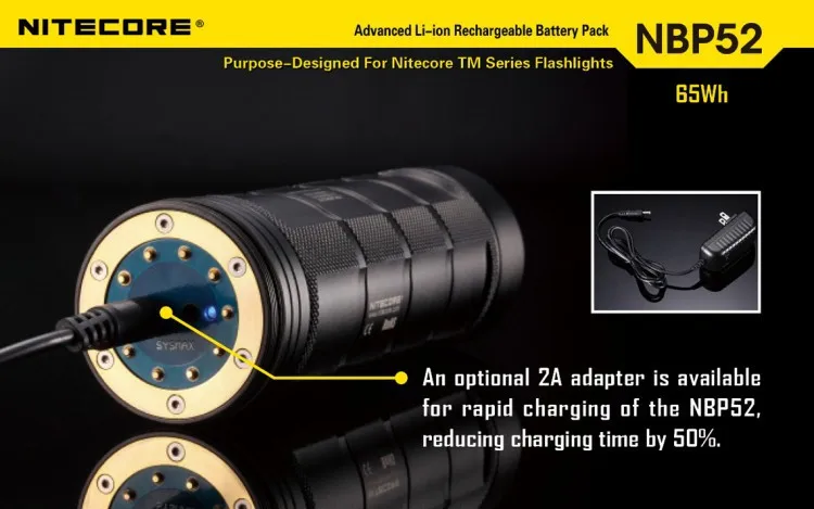 Nitecore NBP52 высокопроизводительный литий-ионный аккумулятор 3,7 V для фонарей Nitecore серии TM