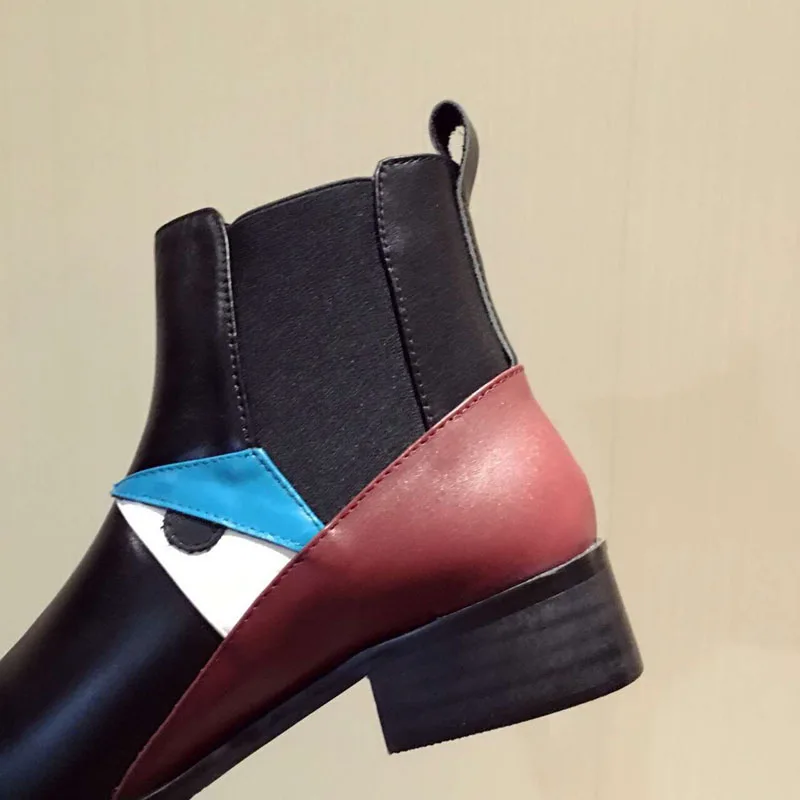 Модная обувь челси модель 2017 г. ботильоны женские полусапожки из натуральной