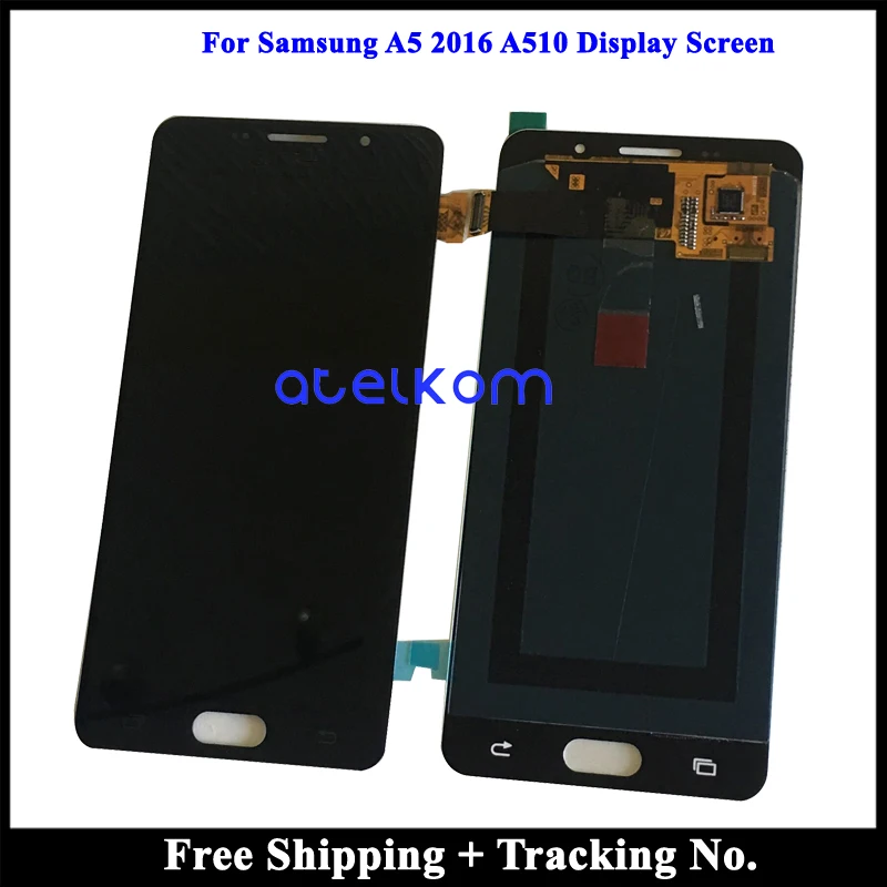 100% протестированный гарантия Super AMOLED для SAMSUNG A5 2016 LCD Samsung A510 A510F дисплей экран