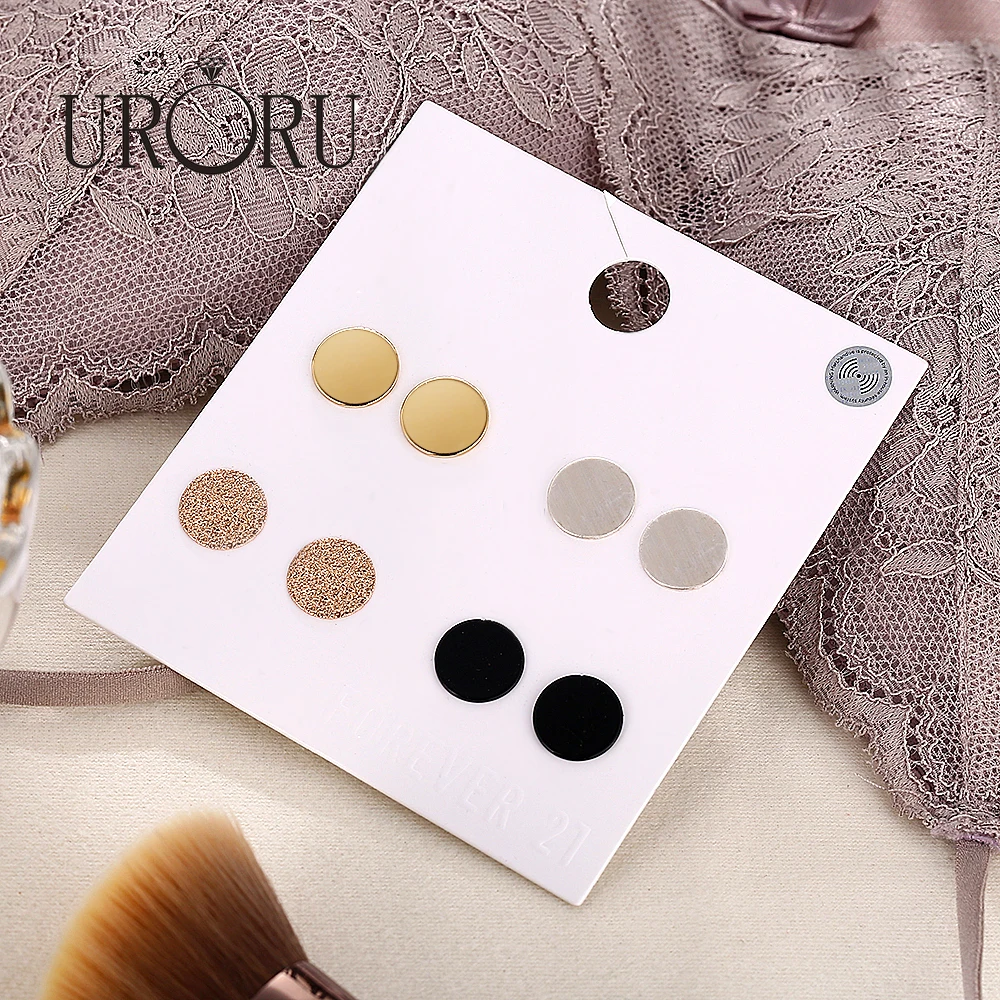 URORU 2018 новейший дизайн Комплект сережек для женщин ювелирные изделия модный