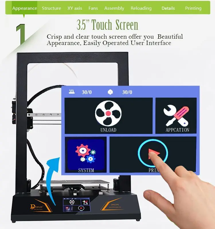 DMSCREATE DP6 3D-принтеры DIY kit линейные направительные рельсы металлический стабильную работу Высокоточный 2 шага собрать raprap prusa I3