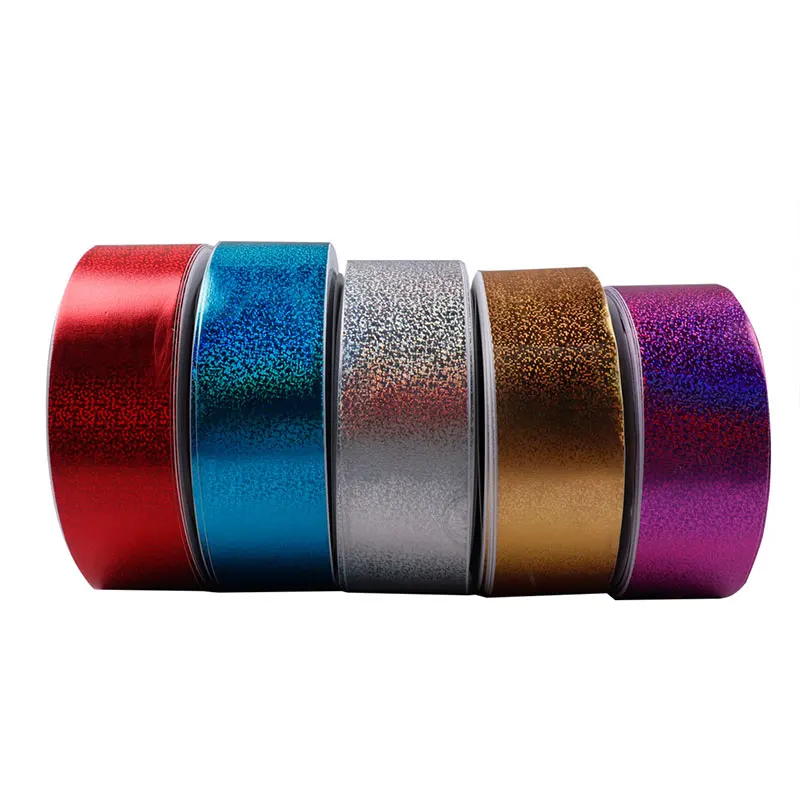 Лазерная Grosgrain лента ширина 75 мм одноцветная Золотая сделай сам бант для волос