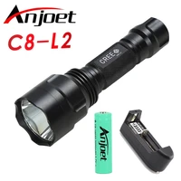 1mode c8 l2 powerful led flashlight 18650 battery home outdoor camping riding night hiking prerequisites waterproof flashlights