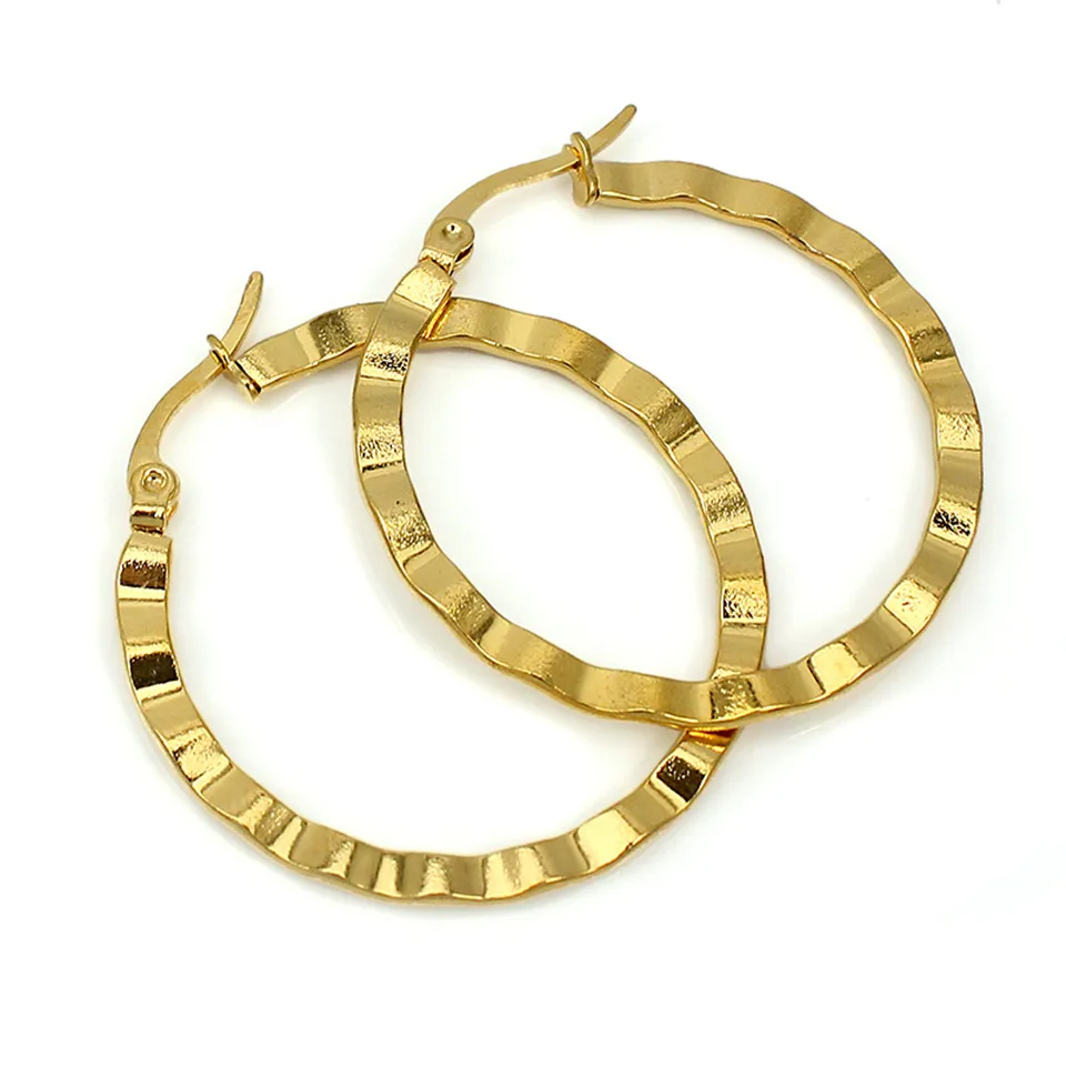 Большие круглые серьги-кольца золото Цвет серьги в виде больших кругов