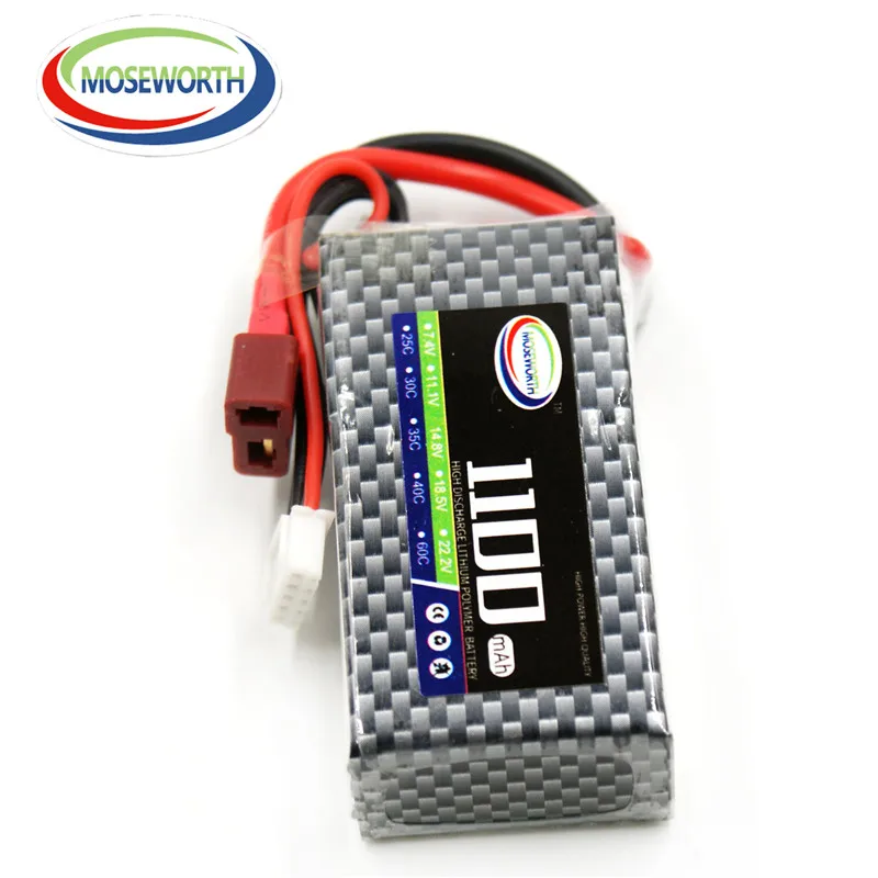 Аккумулятор Lipo 4S 14 8 в 1100 мАч 30C для игрушек с дистанционным управлением