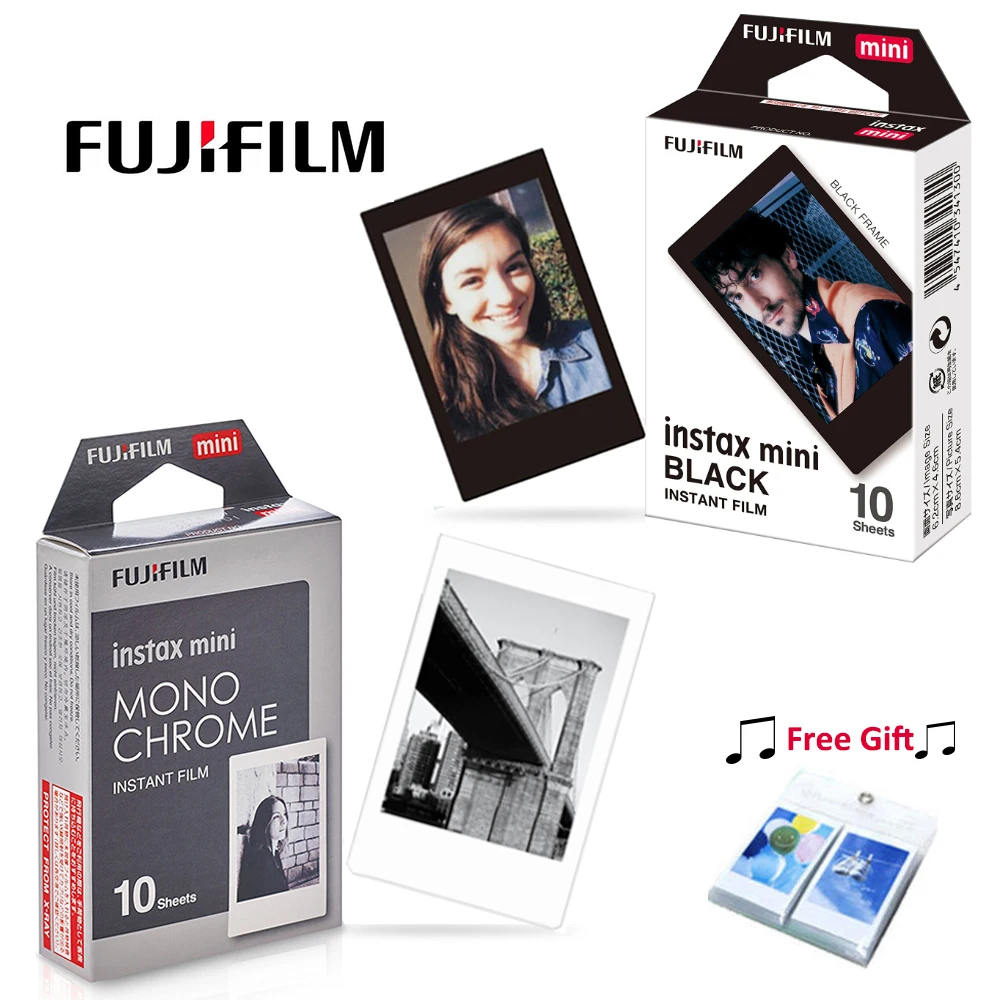 Fujifilm Instax Mini 8 пленка монохромная моно+ черная пленка фото для Instax Mini 9 7 s 8 25 70 90 пленка камера SP-1 SP-2+ Бесплатный подарок
