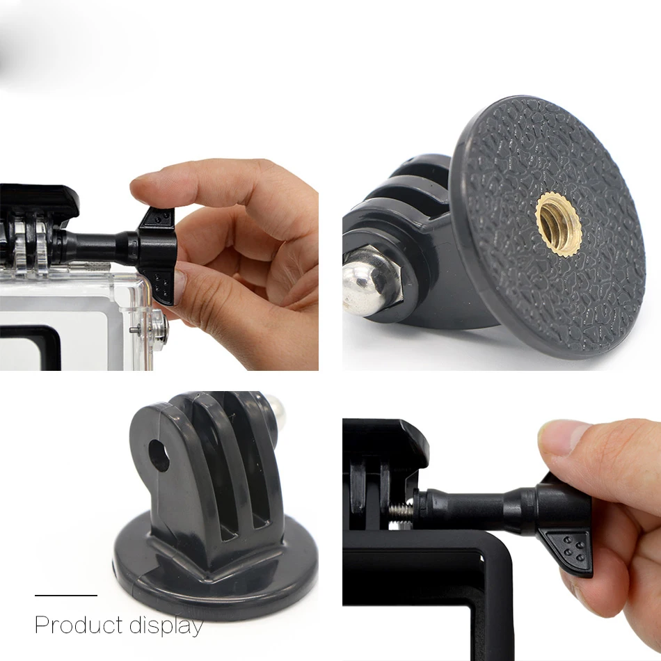 KEXU Front Side Helmet Accessories Set J-shaped Buckle Base Support Mount for GoPro Hero 4 5 Go Pro Kits | Электроника