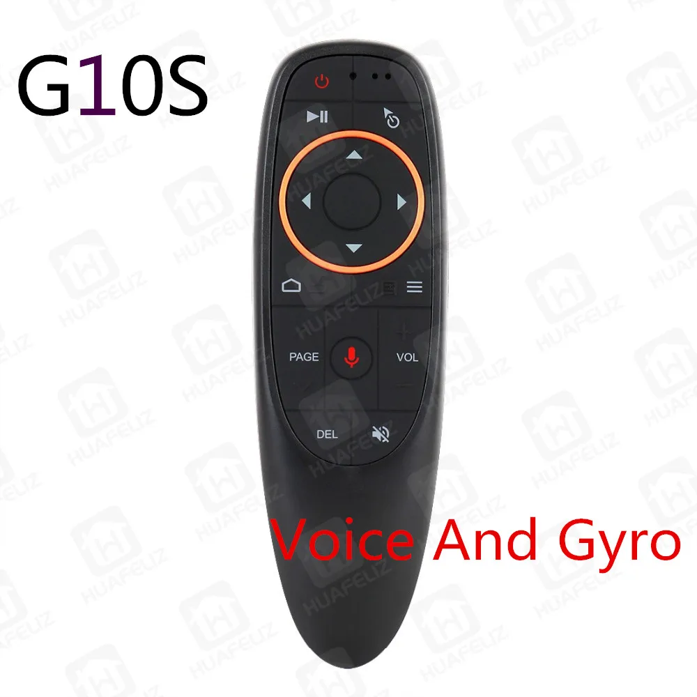 G10S Voice control Air Mouse 2.4GHz Wireless Gyro Google Microphone Remote IR Learning 6-axis for H96 X96 Android TV Box PC - Цвет: G10S