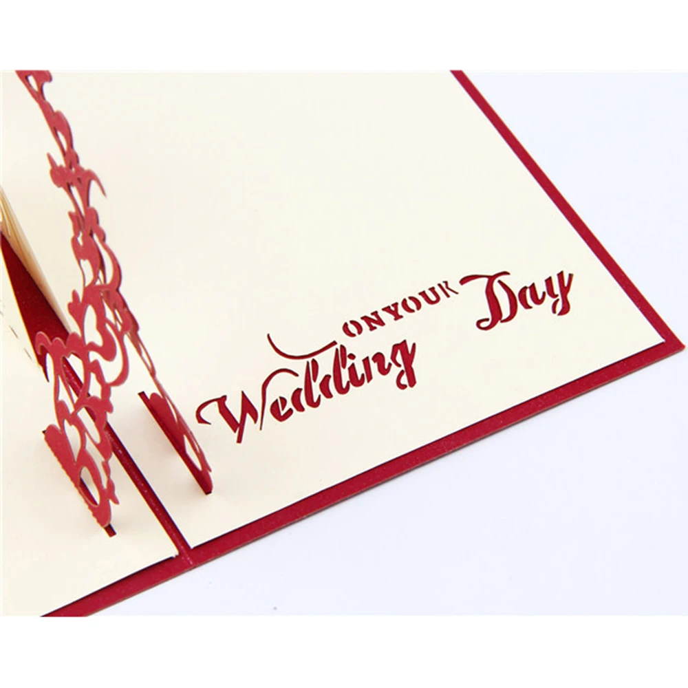 3D Pop Up Card Birthday Wedding Valentine Anniversary Greeting Invitations Paper For 2019 New | Дом и сад