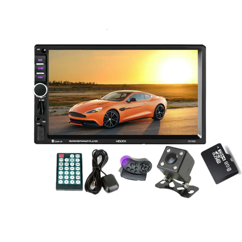 Gps навигация 2 Din Автомобильный Bluetooth радио мультимедиа Mp5 плеер 7 дюймов сенсорный
