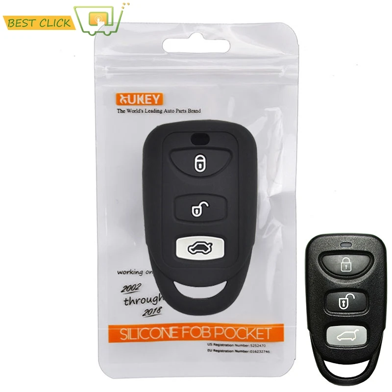 

Silicone Car Remote Key Case For Hyundai Elantra Sonata Veloster For Kia Optima Sorento Rondo Spectra 2009-2017 Cover Fob Shell