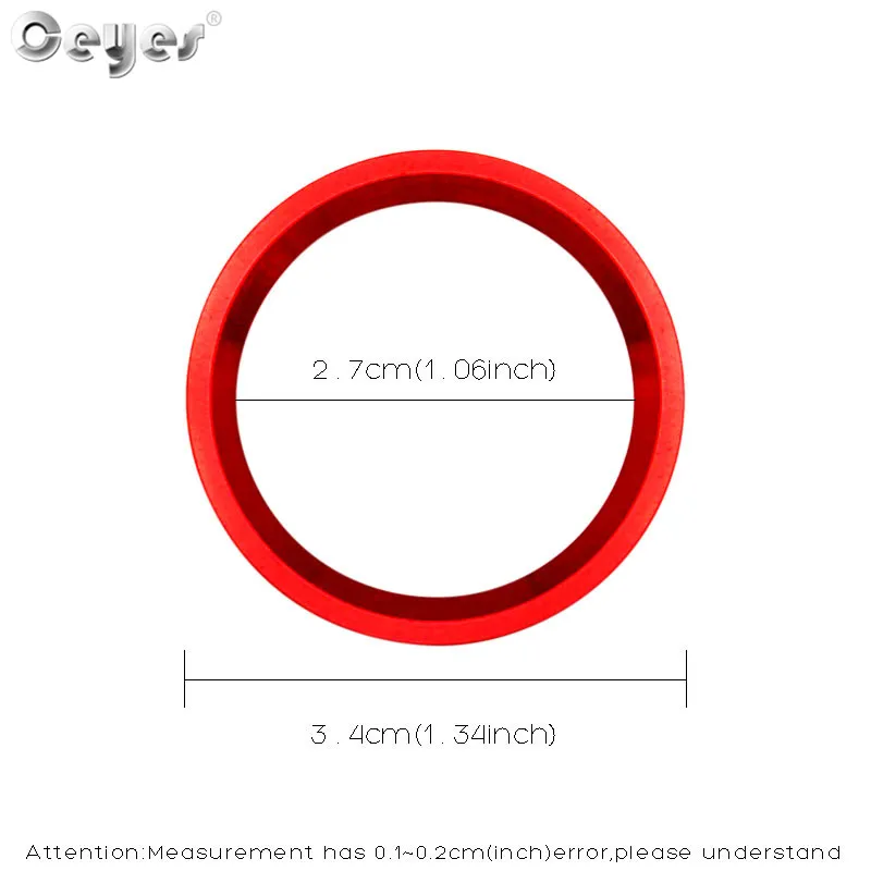 Ceyes Car Styling Auto Engine Start Stop Ignition Ring Circle Sticker Case For Audi A4 A5 A6 A7 B8 BT Interior Decorative Covers |