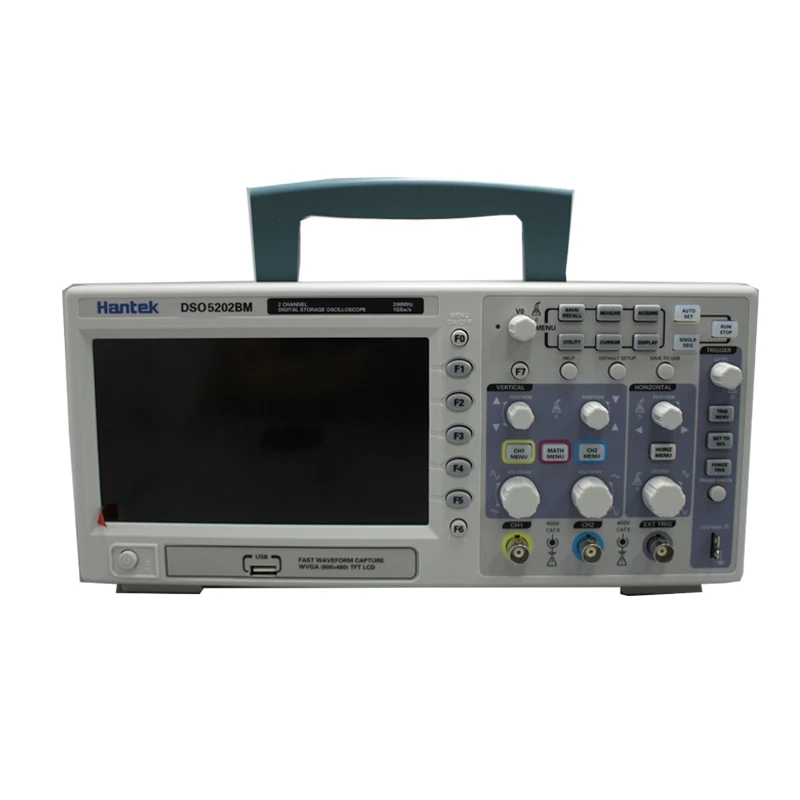 Hantek DSO5202BM цифровой автомобильный Осциллограф USB ЖК-дисплей настольная Osciloscopio 200 МГц 2 канала 1GSa/s 2 м длина записи