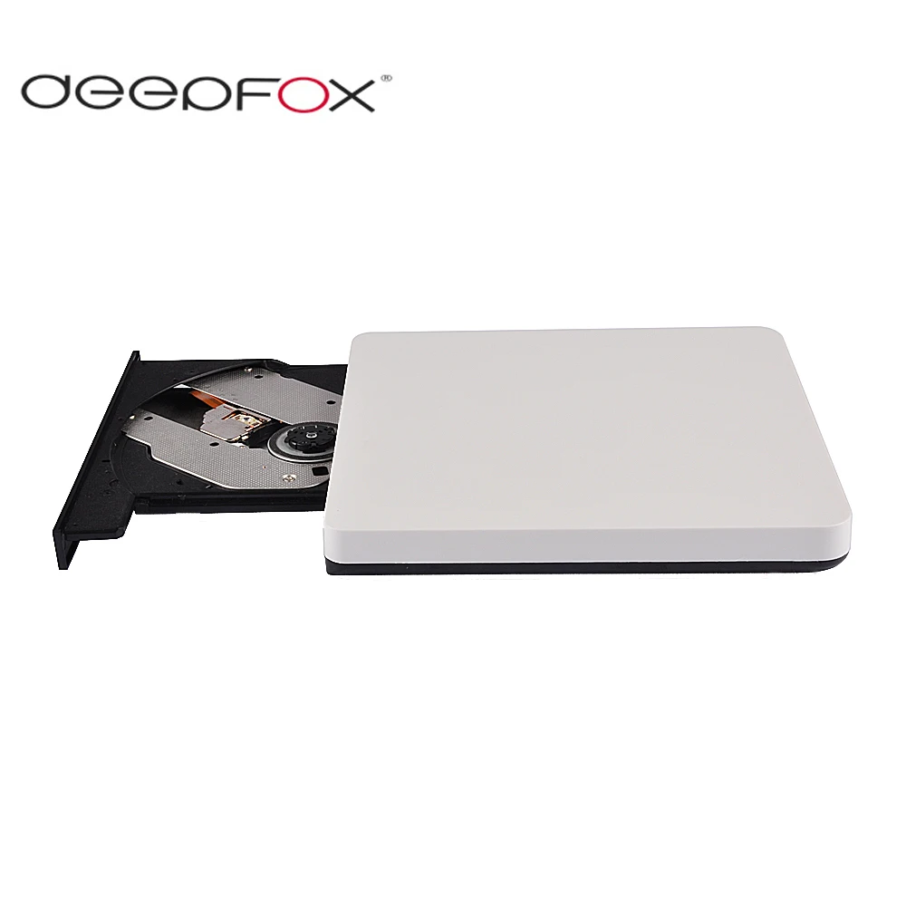 Deepfox тонкий портативный USB 3 0 внешний DVD ROM RW CD записывающее устройство оптический