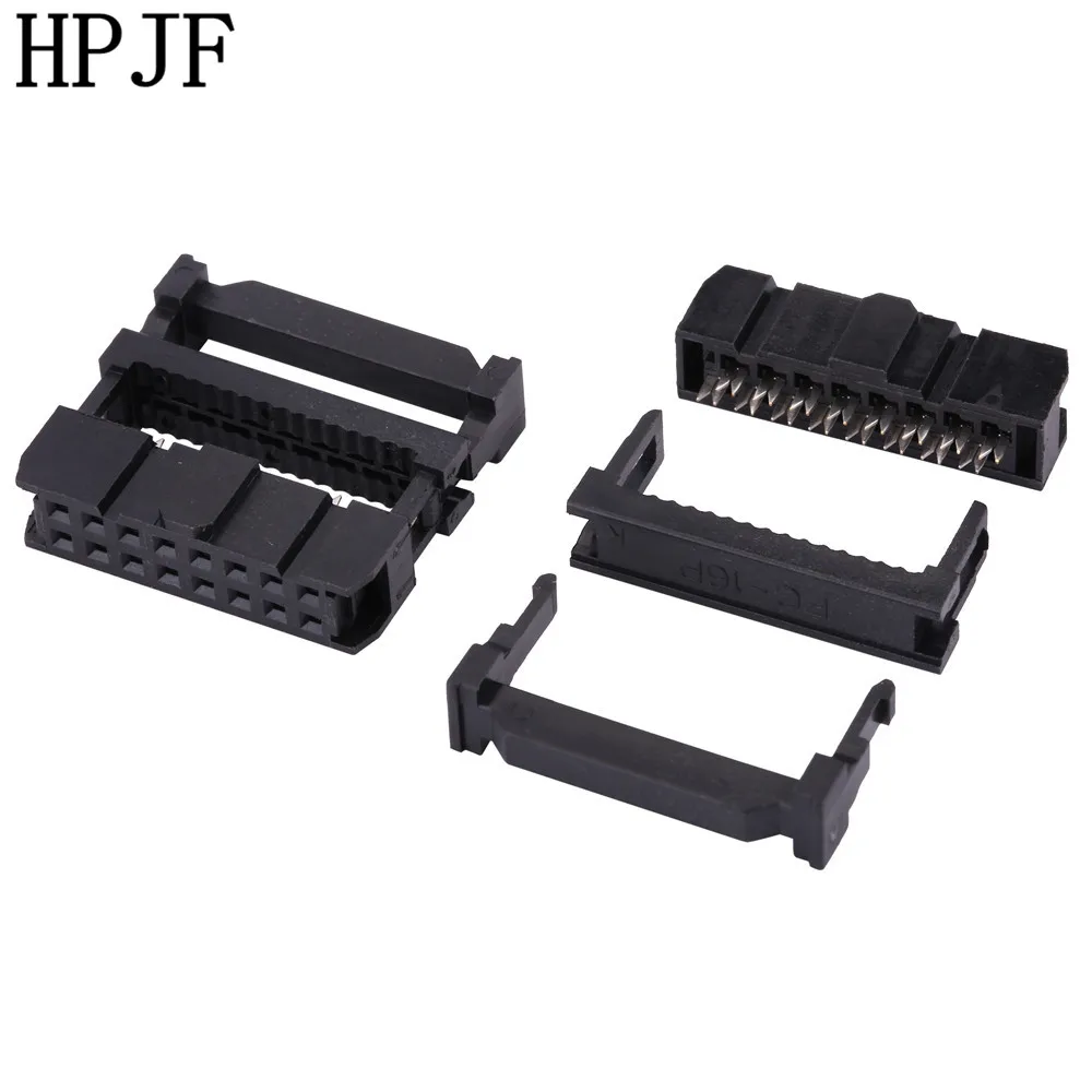 10 шт. FC-16P 2x8Pin Dual Row шаг 2 54 мм гнездо IDC соединитель наружный коллектор 16-контактный