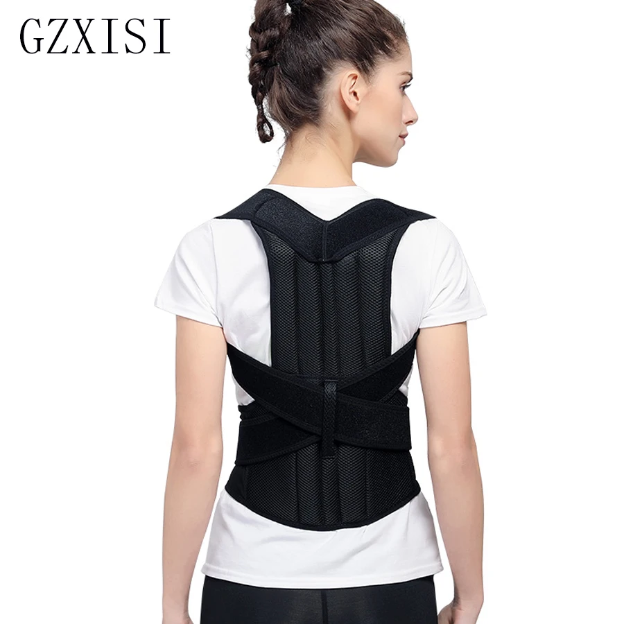Male Female Body Shaper Adjustable Posture Corrector brace shoulder back support belt Lumbar Support belt back fajas modeladoras