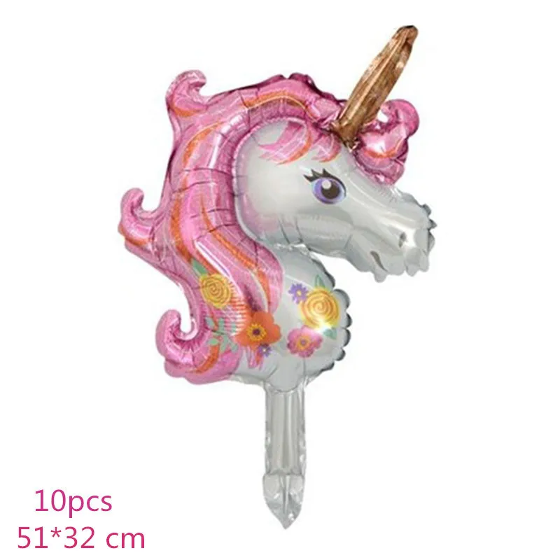 Mini Pink unicorns 5 шт. Розовый Единорог воздушный шар набор День рождения дети свадебные украшения Радуга Globos вечерние принадлежности мультфильм фольгированные воздушные шары-единороги - Цвет: Mini Pink unicorns