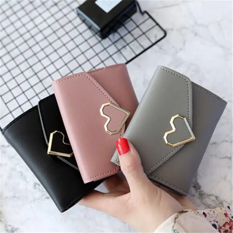 

Hot New Fashion PU Small Women Wallet Luxury Brand Famous Mini Women Wallets Short Female Purse Credit Card Holder