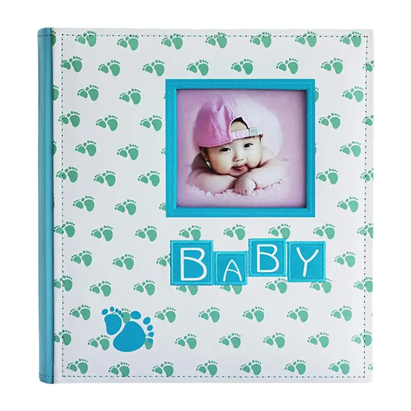 " Baby Journal DIY Прекрасный 200 листов детская книга памяти детский фотоальбом - Цвет: Blue