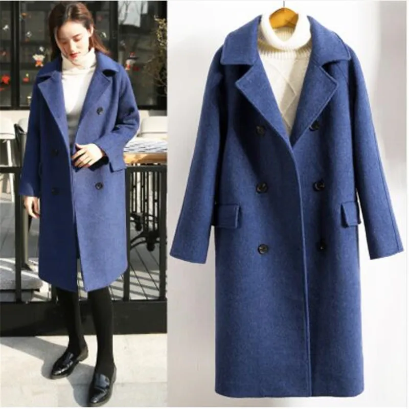 

Women Double Faced Cashmere Coat Long Autumn and Winter Woolen Overcoat