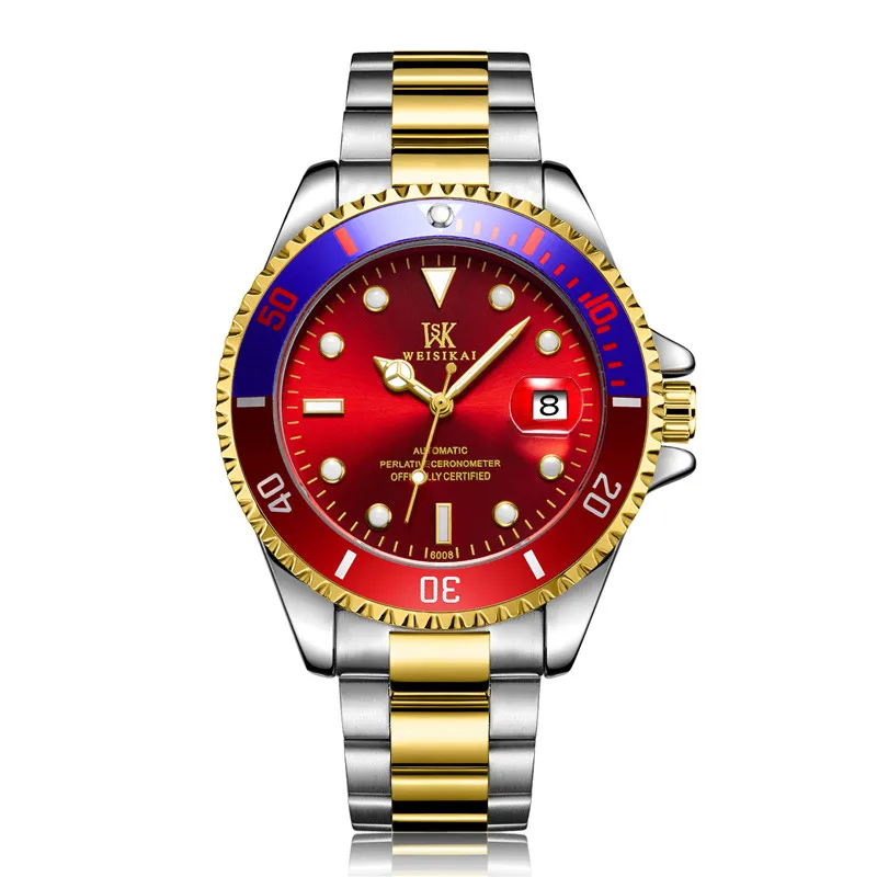 Relogio Masculino Luxury Stainless Steel Watch Men Gold Sports Automatic Mechanical Wrist Watches 200M Waterproof Swimming | Наручные