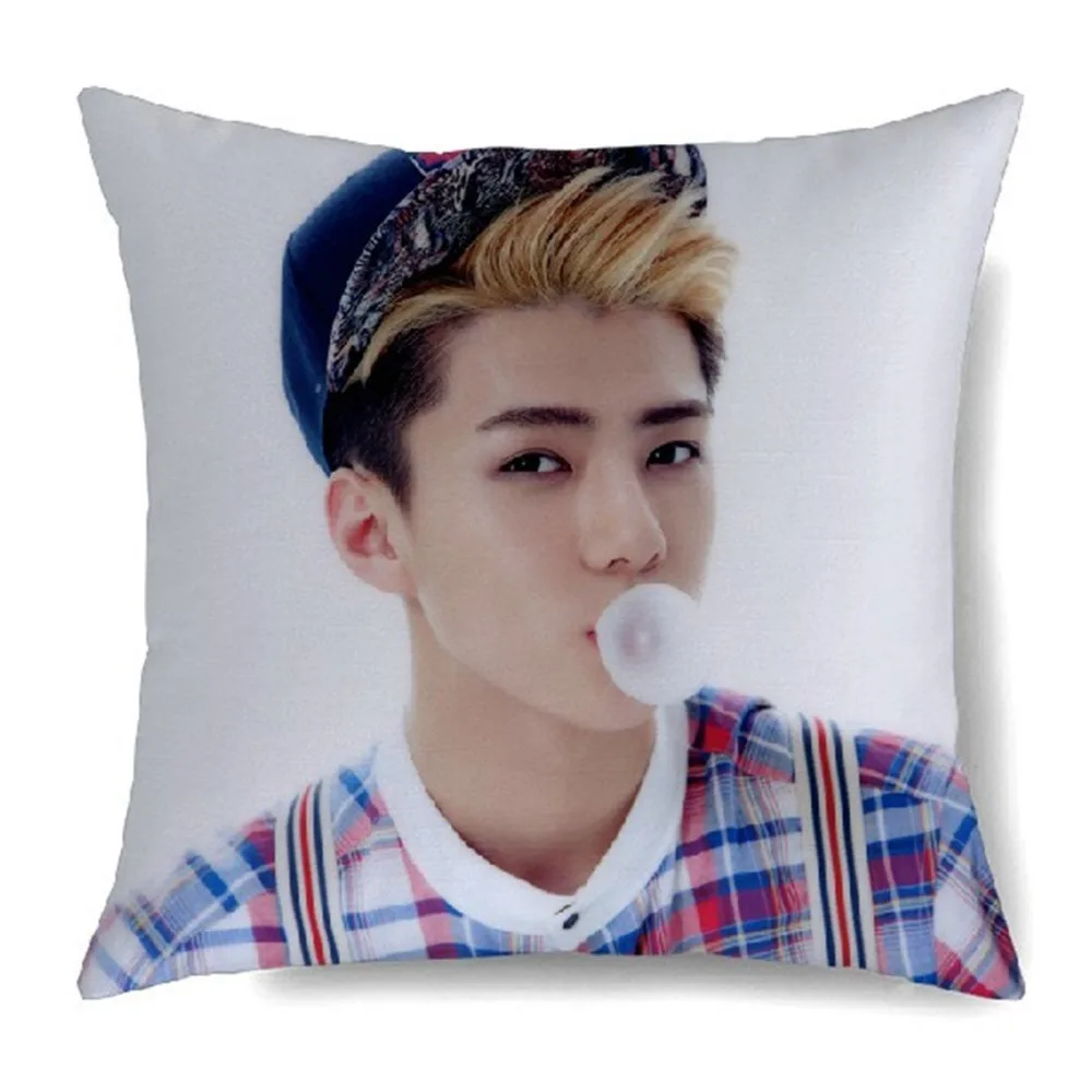 Популярные наволочки EXO K pop чехол для подушки наволочка Sehun Chanyeol Baekhyun Luhan DO Suho