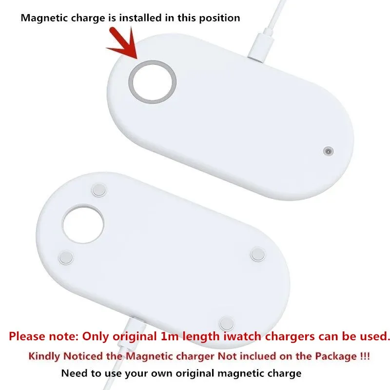 

ACCEZZ 3 in 1 10W&7.5W QI Fast Wireless Charger For iphone 8 Plus X For Apple Watch AirPods For Samsung Lighting Phone Chargers