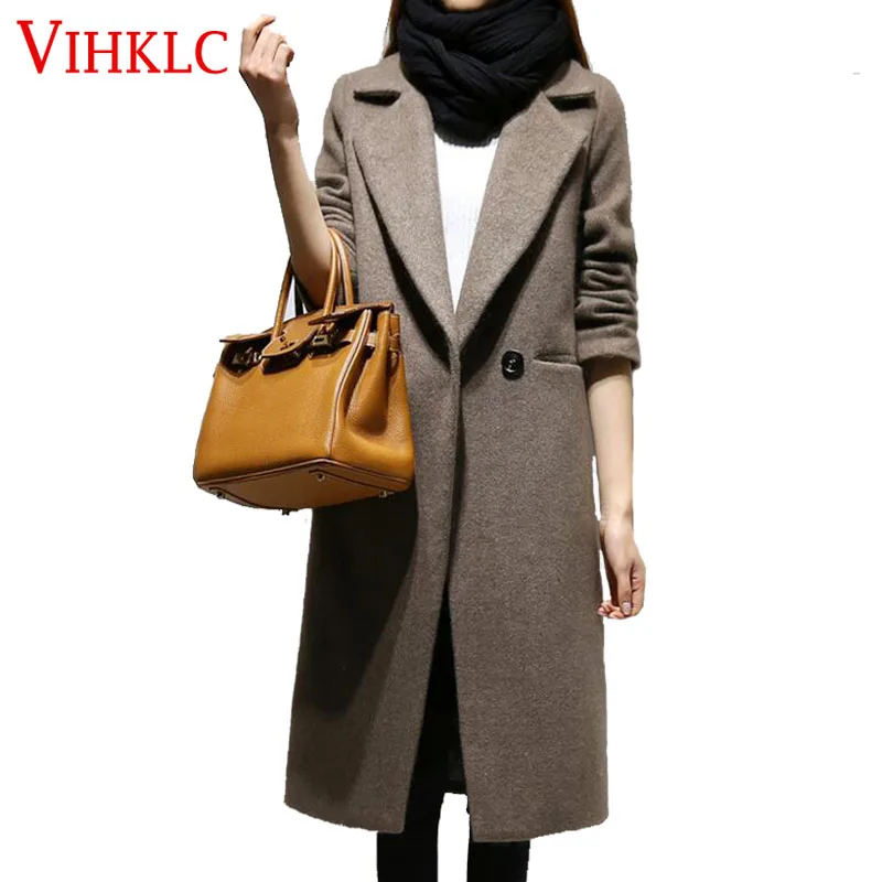 Осенне-зимние шерстяные пальто Высококачественная зимняя куртка женское